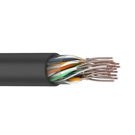 Кабель витая пара U/UTP кат.5 16х2х24AWG медь наружн. прокл. черн. (305м) (м) Rexant 01-1123 MEET
