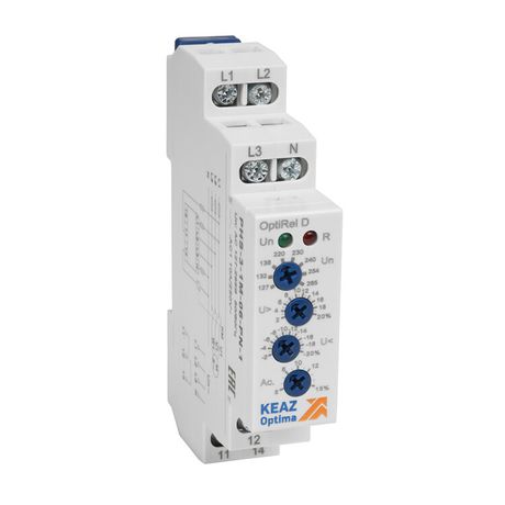 Реле контроля фаз OptiRel D PHS-3-1M-06-PP-1 повышенного/пониженного настр асимметрии 3Ф 1СО | 331991 КЭАЗ