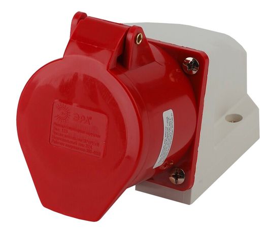 Розетка стационарная наружная 125 3Р+РЕ+N 32А 380В IP44 (10/60/720) R(OUT)-32-3P-PE-N-IP44 - Б0032879 ЭРА