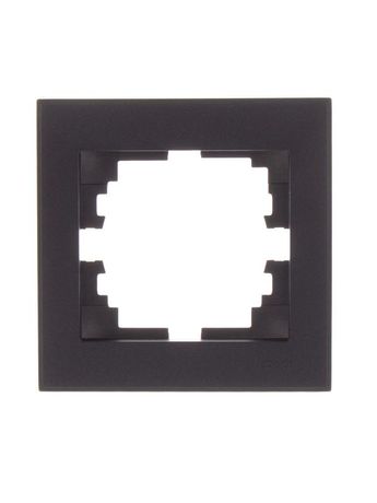 Рамка RAIN 1-ая горизонтальная черный графит матовый - 703-4141-146 LEZARD