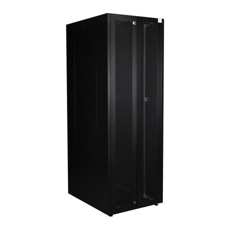 Шкаф напольный 19дюйм 42U 800х1000 двойн. передн. дверь перфорир.; задн. перфорир. черн. Datarex DR-759541