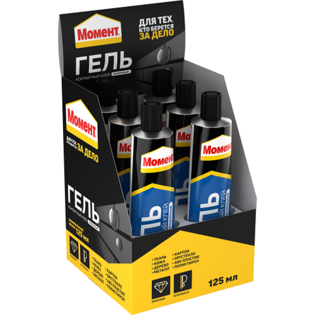 Клей Момент ГЕЛЬ, 125 мл, шоу бокс | Б0022967