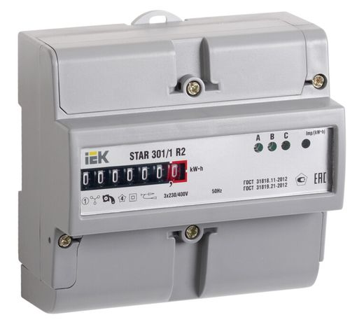 Счетчик эл. энергии трехфазный STAR 301/1 R2-5(60)М | CCE-3R1-1-01-1 IEK
