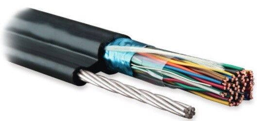Кабель витая пара FUTP25-C3-S24-SW-OUT-PE-BK F/UTP кат.3 25 пар (24 AWG) ож (solid) экран - фольга с метал. тросом внешн. UV PE черн. Hyperline 36333