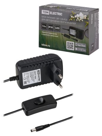 Драйвер для светодиодной ленты LED 12-12 12Вт 12В IP20 | SQ0331-0052 TDM
