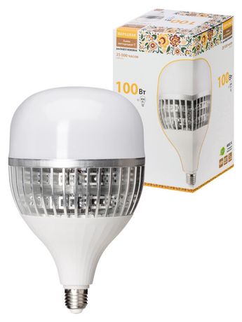 Лампа светодиодная T-100 Вт-230 В-4000 К–E27 (150x253 мм) НАРОДНАЯ | SQ0340-1587 TDM