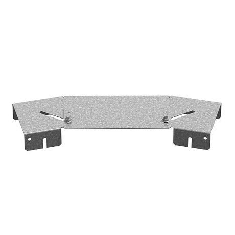 Угол горизонтальный 90 град. к лотку ПЛК 300х110, толщ. 1,5 мм, Сендзимир цинк, 085330 | УГП90-300х110-1,5-R100-СЦ Ostec ГП-300х110