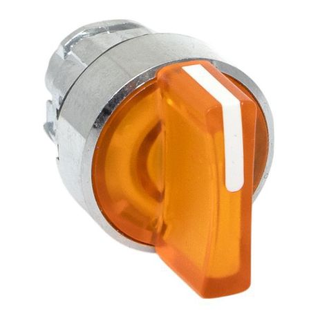 Исполнительный механизм переключателя ХB4 желтый на 3 положения с фиксацией, подсветкой короткой ручкойой IP65 - XB4BD3FL-Y-65 EKF