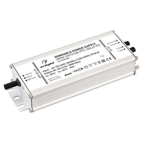 Блок питания ARPV-UH12100-PFC-DALI2-PH (12V, 8.3A, 100W) (, IP67 Металл, 7 лет) - 029513(2) Arlight