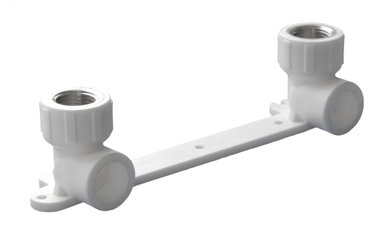 Комплект настенный для смесителя 20 х 1/2' ВР полипропиленовый PPR белый - 9600202012 Политэк