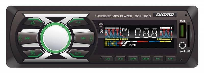 Автомагнитола DCR-300G 1DIN 4х45Вт Digma 479897