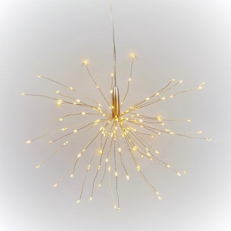 Фигура светодиодная Фейерверк на батарейках 3AA (не в/к) 30х30см Подвесная 120 светодиодов Теплый белый свет Пульт ДУ (в/к) Провод прозрачный ULD-H3030-150/DTA/3AA/RC WARM WHITE IP20 FIREWORKS TM Uniel - UL-00009940