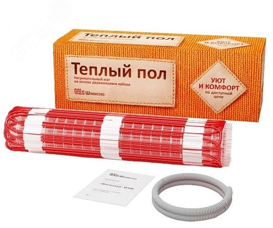 Мат нагревательный для электрического теплого пола Warmstad WSM 14.5 кв.м 2190 Вт - 100035666100 Теплолюкс 43051452000033