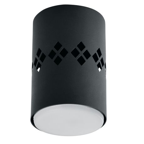 Светильник потолочный под лампу макс 12W, 230V, GX53 и подсветка 4000K, черный HL351 | 41456 FERON