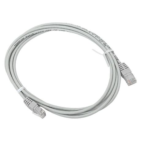 Патч-корд TERACOM Cat.5E (1Гбит/с) неэкранированный UTP оболочка PVC серый (2м) | TRC-5EUTP-PVC-2M-GY EKF