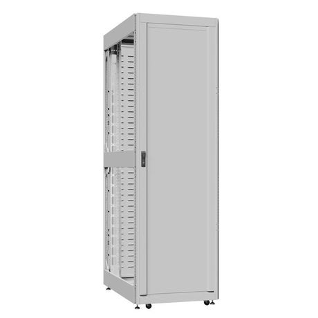 Шкаф серверный 42U 800х1200 передняя дверь: одностворчатая глухой металл IP51. задняя протект IP41. боковые панели: без. цвет: серый RAL7035 - EX 8242.7260 SYSMATRIX