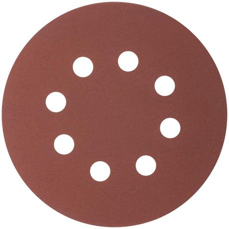 Круги абразивные шлифовальные перфорированные на ворсовой основе под липучку (Р240, 125 мм, 5шт), CUTOP Profi - 85-625 РОС