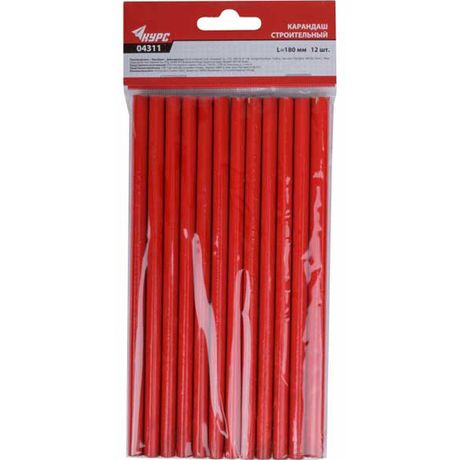 Карандаш строительный 180мм (уп.12шт) КУРС 04311