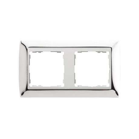 Рамка на 2 поста, S82, хром - белый 82624-63 Simon