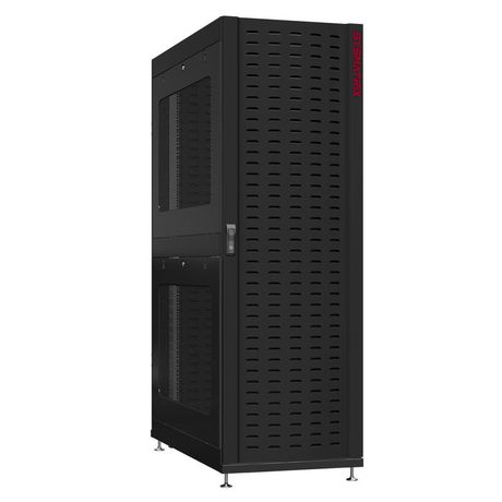 Шкаф серверный 48U 800х1200 передняя дверь: протект IP41. задняя боковые панели: перфорированные. цвет: черный RAL9005 - NS 8248.9662 SYSMATRIX