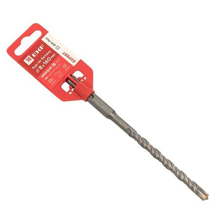 Бур по бетону SDS-plus 8х160 мм (4 резца)(4S спираль) EKF Expert | db-8-160-4x4