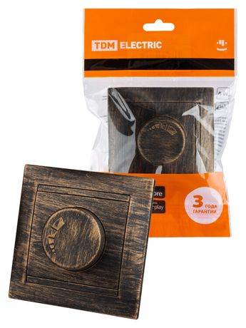 Розетка 2П+З 16А 250В + 2 USB порта 2,1А 5В старинное серебро "Лама" | SQ1815-0669 TDM