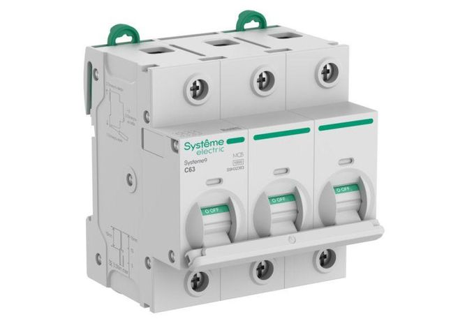 Автоматический выключатель (АВ) 27мм C 63A 3P 10 kA 400В Systeme9 - S9H32363 APC