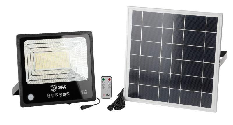 Прожектор светодиодный уличный на солн. бат. 150W, 1500 lm, 5000K, с датч. движения, ПДУ, IP65 ( | Б0049548 ЭРА