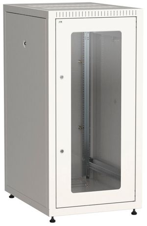 Шкаф сетевой LINEA E 18U 600х800мм стекл. передняя дверь задняя металлическая сер. ITK LE35-18U68-GM IEK