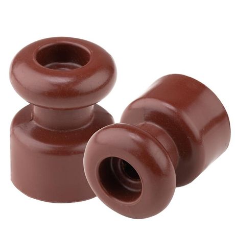 Изолятор для витых проводов большой РЕТРО (уп.10шт) Bylectrica ЮЛИГ.757522.016коричневый