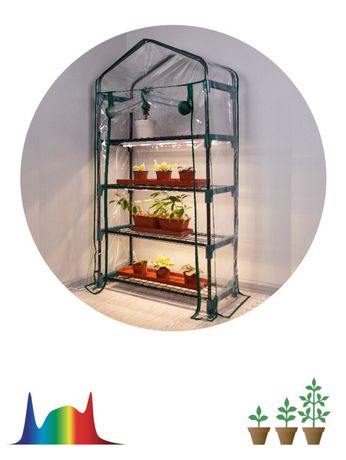 Теплица FITO-House - 4 со светильниками в комплекте яруса 1250х690х300 мм Б0059786 ЭРА