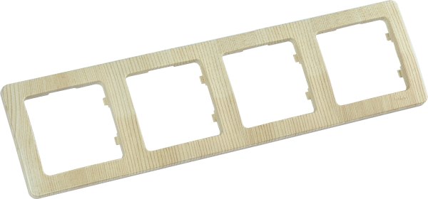 Рамка четырёхместная, скрытой установки, цвет сосна | Р404-02 HEGEL