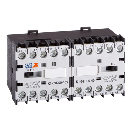 Мини-контактор реверсивный OptiStart K1W-09D00-40MC=24DC-VS - 117382 КЭАЗ (Курский электроаппаратный завод)