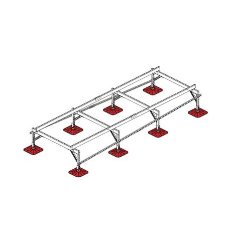 Конструкция опорная для установки оборудования TECHNORAPTOR FOOT 1500х4000 тип 2 KM-TR-F-SSEI-1500-4000-2 КМ TR0037 КМ-Профиль