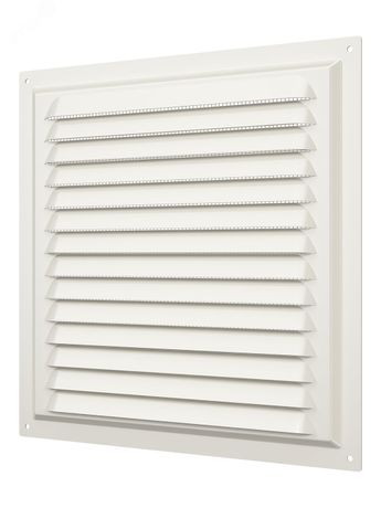 Решетка вентиляционная вытяжная стальная с покрытием полимерной эмалью и сеткой 250х250, цвет Слоновая кость - 2525МЭ Ivory ЭРА 18962