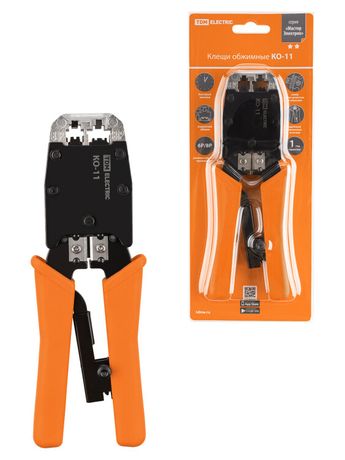 Клещи обжимные КО-11, обжим RJ-11/12/45 (8P8C, 6P6C, 6P4C, 6P2C), "МастерЭлектрик" | SQ1001-0012 TDM