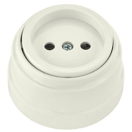 Розетка 1-м ОП РЕТРО 16А без заземл. Bylectrica РА16-0201 бежевый