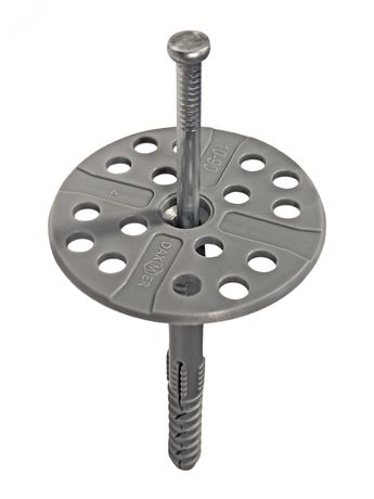 Дюбель д/изоляции Daxmer IZM 10х200 (300 шт) с металлическим гвоздем - 00000327485 Руфкомплект