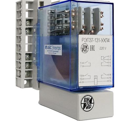 Реле промежуточное РЭП-37-131 24В DC 2/3 задн. присоед. ВНИИР A8120-77971505