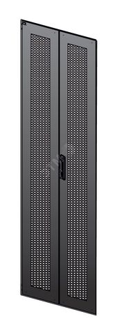 Дверь перфорированная ITK LINEA N LN05-42U8X-D2P двустворчатая 800мм шкафа 42U черная IEK
