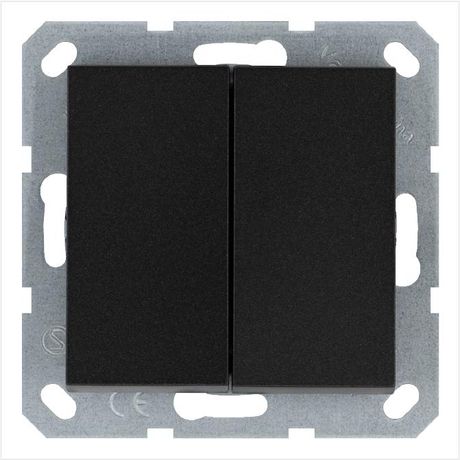 Переключатель перекрестный 2-кл. 10А IP20 механизм антрацит Jasmart G3014B