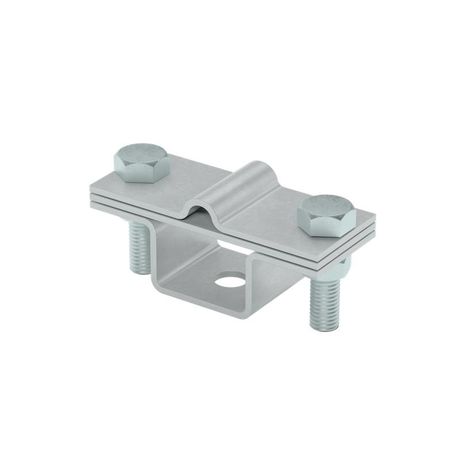 Держатель универсальный на мостовой опоре UDMO2-D5-8-B40 TD для прутка d5-8мм и полосы до 40мм с 2 пластинами сталь термодиффузион. цинк. КМ MA0309 КМ-Профиль