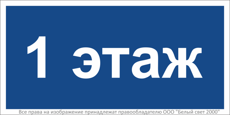 Знак безопасности BL-2010B.D21''1 этаж'' - a27955 BS