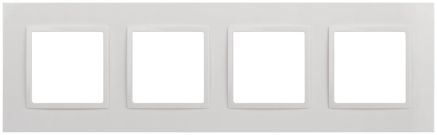 Рамка для розеток и выключателей Elegance 14-5014-01 Classic, на 4 поста, белый | Б0060586 ЭРА