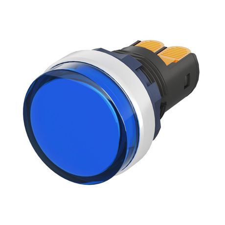 Сигнальный индикатор со встроенным диодом 9-24В, синий, алюминий, зажим Plug-In | M22L-F24BAP DKC ДКС