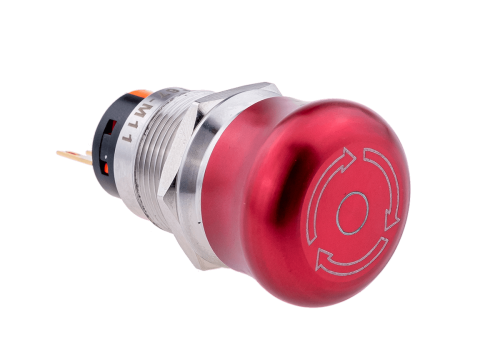 Кнопка грибовидная IP67, возврат поворотом, 1NO+1NC, MT67-M11 | 107360 ОВЕН