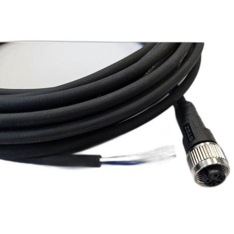 Кабель M12 4A гнездовой 10000мм прямой полиуретан свободный конец СЦМ120023-04A-2-10000 черн. СТЭЗ 185210965