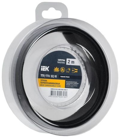 Трубка термоусадочная ТТУ нг-LS 12/6 черная (2м/упак) IEK | UDR12-012-006-002-K02-T