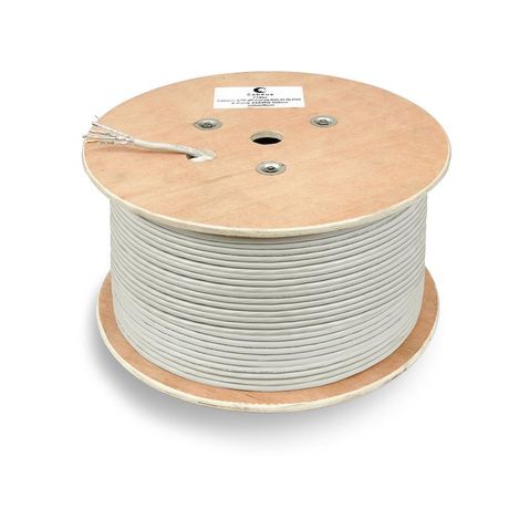 Кабель витая пара STP-4P-Cat.6a-SOLID-IN-PVC экранированная STP (U/FTP), категория 6a (10GBE), 4 пары, (23 AWG), одножильный (solid), каждая в экране (фольга) (305 м), PVC нг(А)-LS - 7196c Cabeus