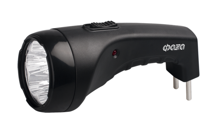 Фонарь аккумуляторный ручной AccuF2-L07-bk 7LED 2 режима: 100проц./25проц. аккум. 0.4А.ч выдвижная вилка индикатор зарядки черн. ФАZА 5000810 ФАЗА